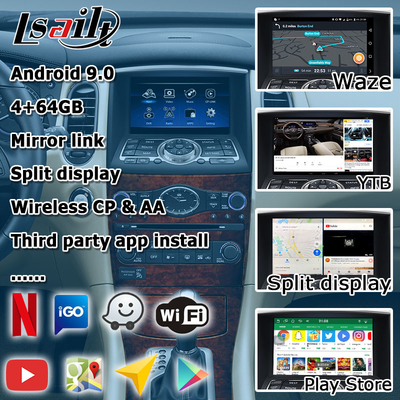 اینفینیتی QX50 EX EX35 EX25 EX37 کراس اوور نیسان اسکای لاین اندروید HD صفحه نمایش کارپلی اندروید ارتقا خودکار