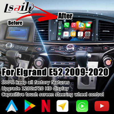 Nissan Elgrand E52 HD muti انگشت لمسی صفحه نمایش HD ارتقاء بی سیم carplay android auto