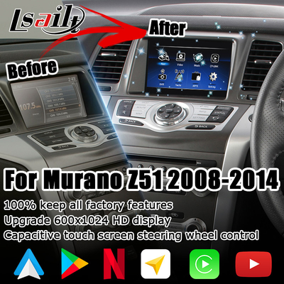 Nissan Murano Z51 Android HD ارتقاء صفحه نمایش اندروید خودکار carplay Youtube waze Netflix play