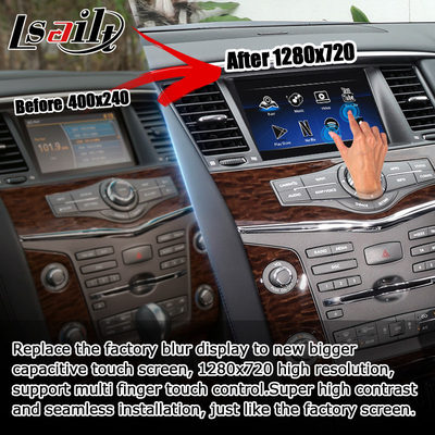 ارتقاء صفحه نمایش لمسی Nissan Patrol Y62 2010-2016 با رابط ویدیویی Android carplay یوتیوب