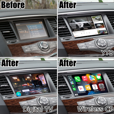 ارتقاء صفحه نمایش لمسی Nissan Patrol Y62 2010-2016 با رابط ویدیویی Android carplay یوتیوب
