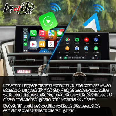 لکسوس NX بی‌سیم کارپلی اندروید رابط نمایش آینه‌ای صفحه نمایش خودکار NX300g NX200t