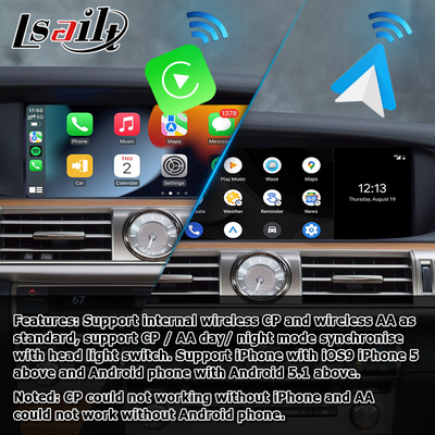 ارتقاء کارپلی بی‌سیم برای Lexus LS600h LS460 2012-2017 12 نمایش آینه‌کاری خودکار صفحه‌نمایش اندروید توسط Lsailt