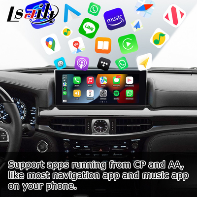 لکسوس LX570 LX450d بی سیم کارپلی اندروید خودکار رابط چندرسانه ای صفحه نمایش آینه Lsailt