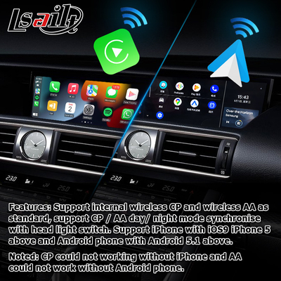 لکسوس IS350 IS200t IS300 IS300h بی سیم کپرلی اندروید جعبه خودکار آینه ای صفحه نمایش