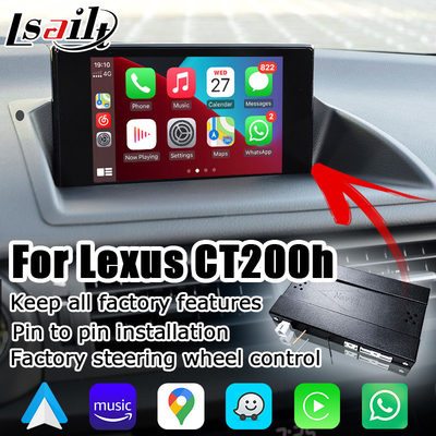 لکسوس CT200h CT بی سیم کارپلی آندروید رابط خودکار صفحه نمایش آینه پروجکشن