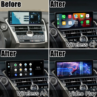 جعبه رابط خودکار اندروید لکسوس NX300 NX300h 2018 2021 بی سیم کارپلی