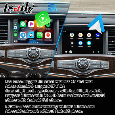 Infiniti QX80 QX56 Z62 carplay اندروید خودکار چند انگشتی صفحه لمسی HD ارتقاء IT08
