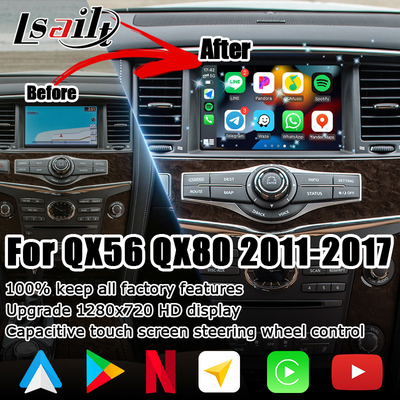 Infiniti QX80 QX56 Z62 carplay اندروید خودکار چند انگشتی صفحه لمسی HD ارتقاء IT08