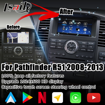 Nissan Pathfinder IT08 R51 HD ارتقاء صفحه نمایش بی سیم carplay جعبه ناوبری خودکار اندروید