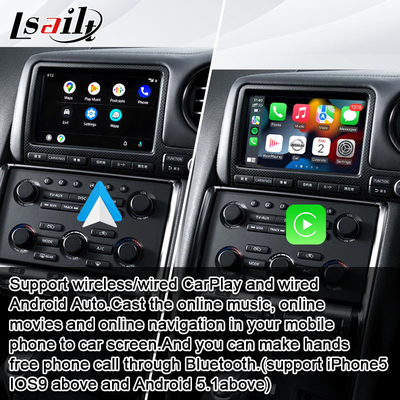 صفحه نمایش چند رسانه ای ماشین Lsailt برای GT-R GTR R35 با 4+64 گیگابایت CarPlay بی سیم، ارتقاء صفحه نمایش