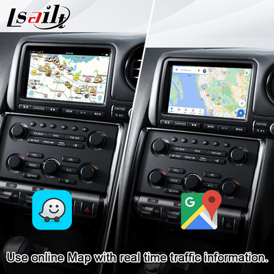 صفحه نمایش چند رسانه ای ماشین Lsailt برای GT-R GTR R35 با 4+64 گیگابایت CarPlay بی سیم، ارتقاء صفحه نمایش
