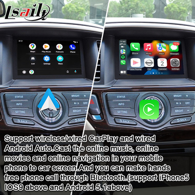 صفحه نمایش چند رسانه ای CarPlay Car برای Nissan Pathfinder، Patrol، Armada Infiniti QX با اندروید اتو