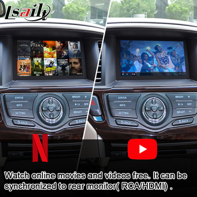 صفحه نمایش چند رسانه ای CarPlay Car برای Nissan Pathfinder، Patrol، Armada Infiniti QX با اندروید اتو