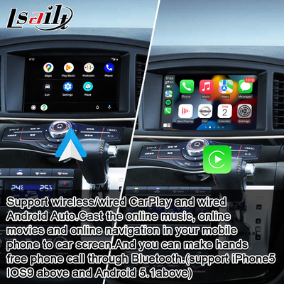 صفحه نمایش چند رسانه ای خودرو CarPlay بی سیم برای Nissan Elgrand Patrol، Armada Infiniti QX با ناوبری GPS، Android Auto
