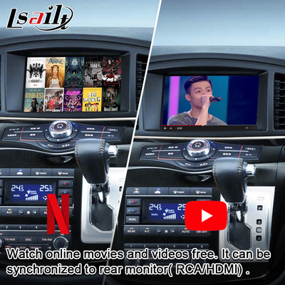 صفحه نمایش چند رسانه ای خودرو CarPlay بی سیم برای Nissan Elgrand Patrol، Armada Infiniti QX با ناوبری GPS، Android Auto