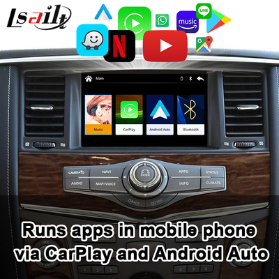 رابط Lsailt CarPlay برای Nissan Armada، Quest، Pathfinder با Android Auto، ارتقاء صفحه اصلی