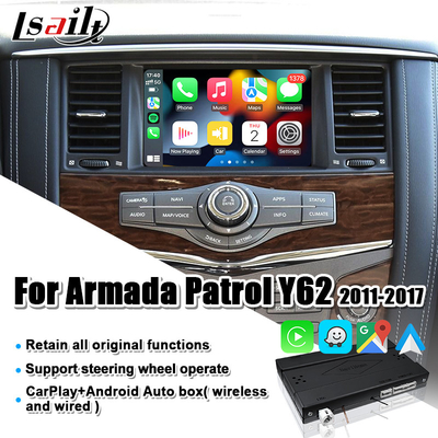 رابط Lsailt CarPlay برای Nissan Armada، Quest، Pathfinder با Android Auto، ارتقاء صفحه اصلی