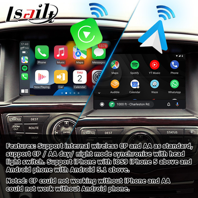 جعبه ناوبری خودکار اندروید Carplay بی سیم برای نیسان Pathfinder R52 2017-2021