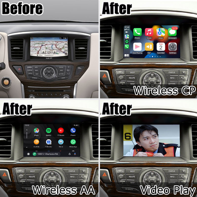 جعبه ناوبری خودکار اندروید Carplay بی سیم برای نیسان Pathfinder R52 2017-2021