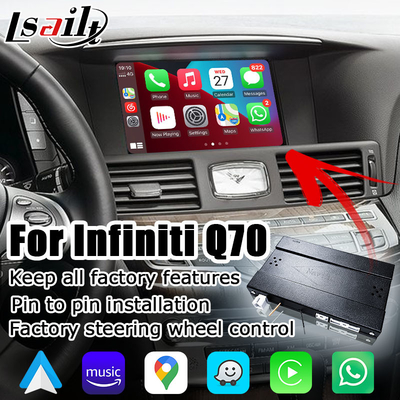 اینفینیتی Q70 بی سیم کارپلی گوشی اندرویدی خودکار آینه ای باکس مدیا پروجکشن توسط Lsailt