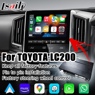 Toyota Land Cruiser LC200 OEM سبک کارپلی بی سیم ارتقاء رابط چند رسانه ای اندروید خودکار