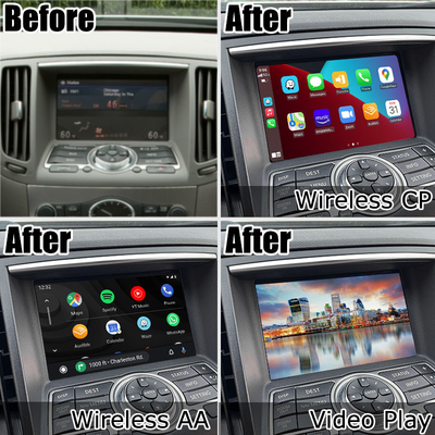 جعبه رابط ویدیویی ماژول خودکار اندروید کارپلی بی سیم Infiniti G37 G37 G25 Q40 Plug And Play