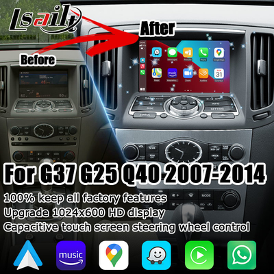 جعبه رابط ویدیویی ماژول خودکار اندروید کارپلی بی سیم Infiniti G37 G37 G25 Q40 Plug And Play