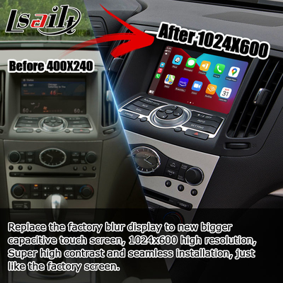 جعبه رابط ویدیویی ماژول خودکار اندروید کارپلی بی سیم Infiniti G37 G37 G25 Q40 Plug And Play