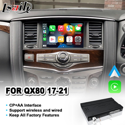 رابط کارپلی اتوماتیک اندروید بی سیم برای 2017-2021 Infiniti QX80