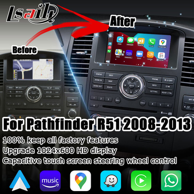 Nissan Pathfinder R51 IT06 صفحه نمایش HD بی سیم carplay ارتقا خودکار اندروید