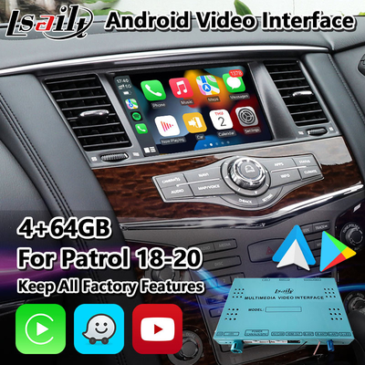 رابط چند رسانه ای Lsailt 4+64 گیگابایتی NISSAN برای پاترول Y62 2018-2020 با Android Auto Carplay