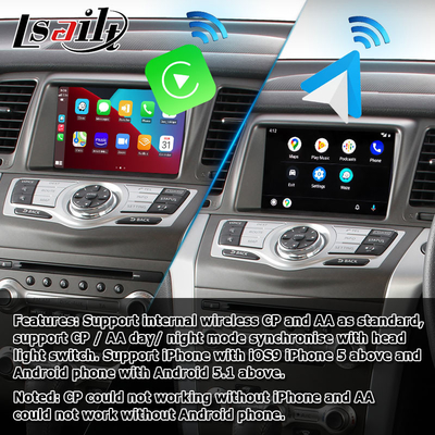 Nissan Murano Z51 Wireless Carplay Android Auto ارتقاء صفحه نمایش چند رسانه ای HD