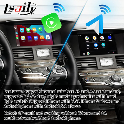 Infiniti M35 M25 Q70 Q70L بی سیم Carplay Android Auto HD ارتقاء صفحه نمایش لمسی