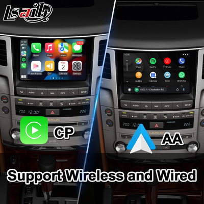 رابط ویدیویی اندروید Lsailt برای لکسوس LX570 2012-2015 با ناوبری GPS یوتیوب بی سیم Carplay