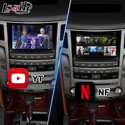 رابط ویدیویی اندروید Lsailt برای لکسوس LX570 2012-2015 با ناوبری GPS یوتیوب بی سیم Carplay