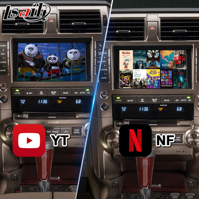 رابط ویدیویی چند رسانه ای اندروید Lexus GX460 با ناوبری بی سیم Carplay GPS