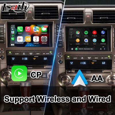 رابط ویدیویی چند رسانه ای اندروید Lexus GX460 با ناوبری بی سیم Carplay GPS
