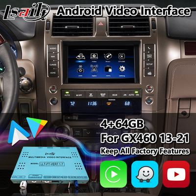 رابط ویدیویی چند رسانه ای اندروید Lexus GX460 با ناوبری بی سیم Carplay GPS