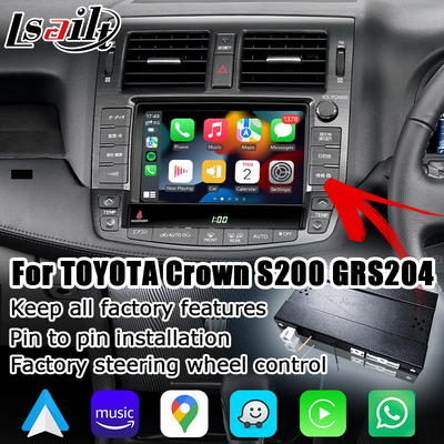 Toyota Crown S200 GRS204 URS206 UZS207 Athlete Majesta 2008-2012 Wireless carplay android auto ارتقا سبک OEM