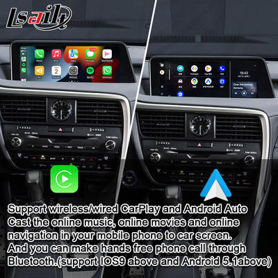رابط Lexus CarPlay برای RX450H 2016-2022 RX350 پشتیبانی بی‌سیم Android Auto، دوربین‌ها