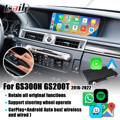 رابط بی‌سیم CarPlay برای Lexus GS300h GS200t با Android Auto، پشتیبانی از کنترل از راه دور جوی استیک