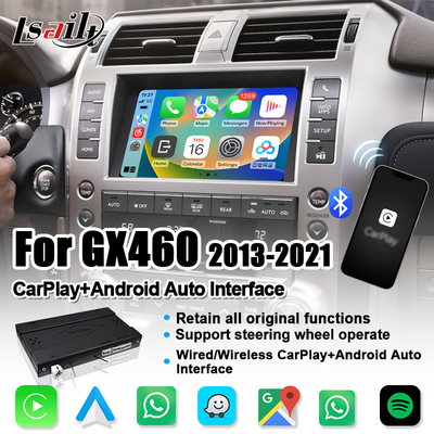 اتصال و پخش رابط CarPlay برای Lexus GX460 2014-2021 LX570 RX NX با Android Auto بی‌سیم
