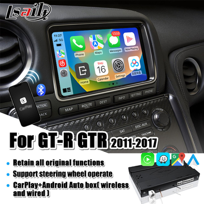 رابط Carplay برای Nissan GT-R GTR R35 2008-2017 یکپارچه بی سیم Android Auto، Mirror Link