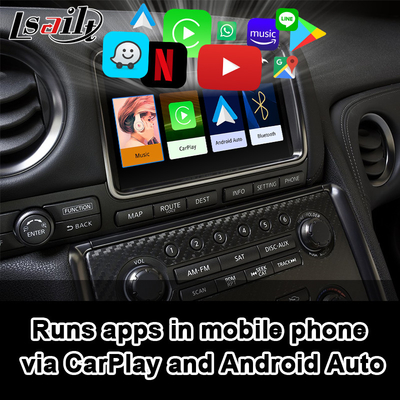 رابط Carplay برای Nissan GT-R GTR R35 2008-2017 یکپارچه بی سیم Android Auto، Mirror Link
