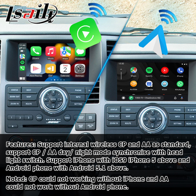 رابط ویدیویی اندروید carplay android auto box برای نیسان آرمادا TA60 2008-2015