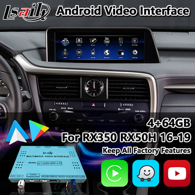 Lsailt اندروید کار پلی رابط کاربری برای لکسوس RX 450h 200T 350 450L 350L 300 F Sport 2016-2019