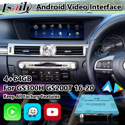رابط چند رسانه ای اتومبیل اندروید برای لکسوس GS300h GS200t GS350 GS450h GSF GS L10 2016-2020