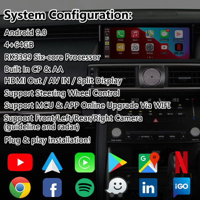 Lsailt اندروید کارپلی رابط برای لکسوس IS200T IS300H IS350 IS300 F ورزش AWD IS XE30 2017-2020