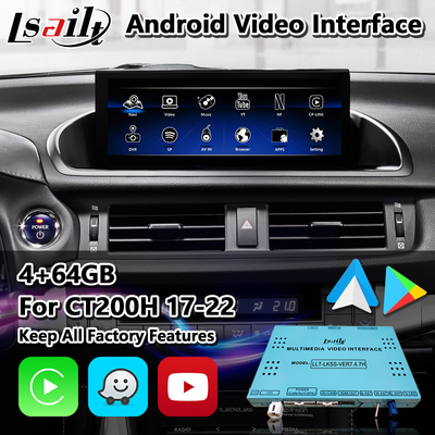 رابط ویدئویی ناوبری اندرویدی Lsailt برای لکسوس CT 200h FSport 2017-2022